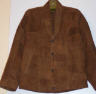 brown patchwork suede short jacket, size 12